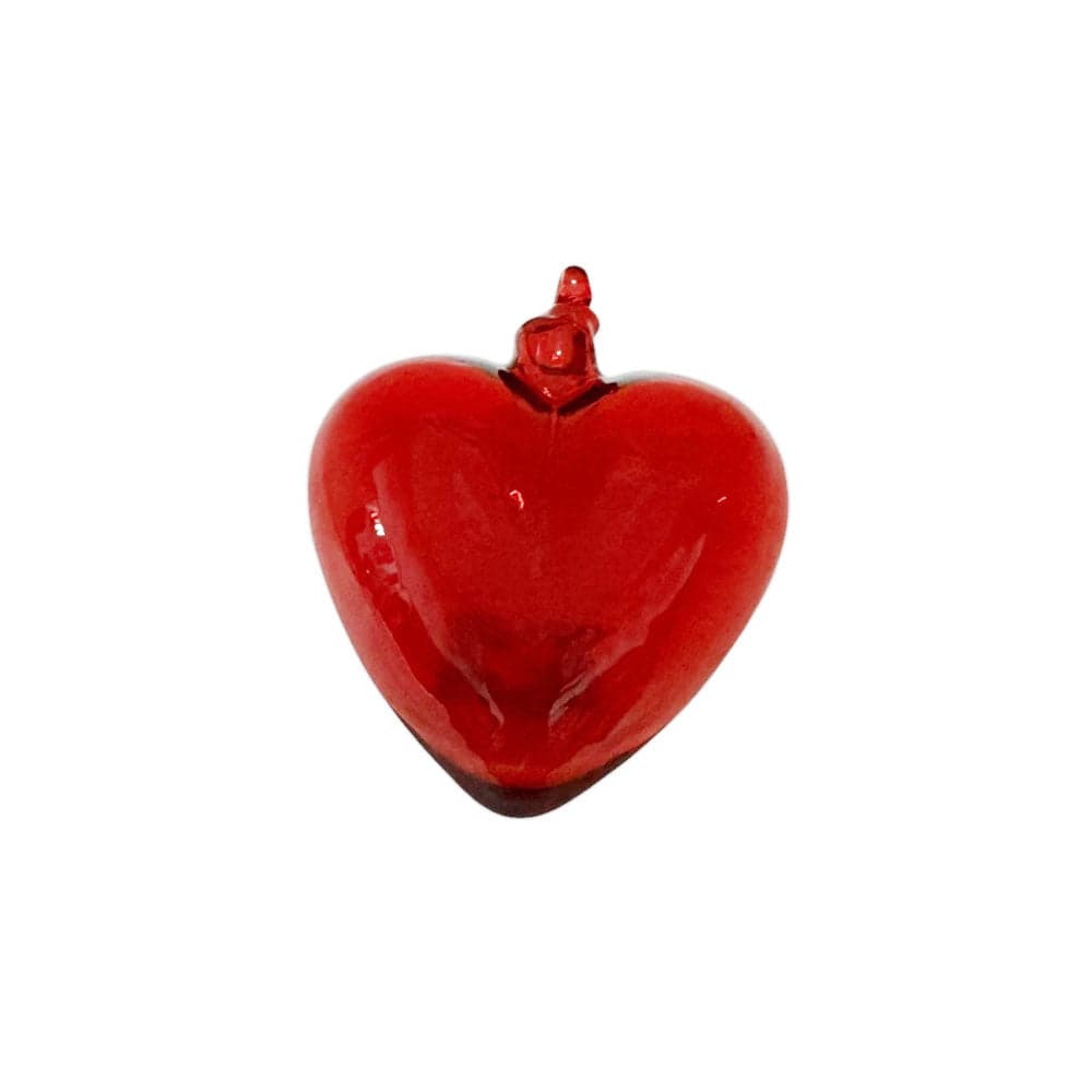 Corazón Colgante Rojo en Vidrio Pequeño / Otún